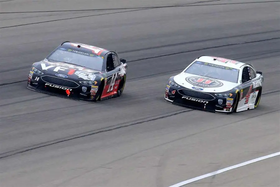 Clin Bowyer and Kevin Harvick