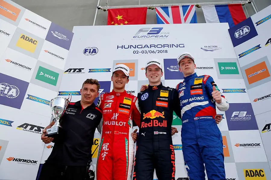 Formula 3 European Championship Hungaroring race 1 podium