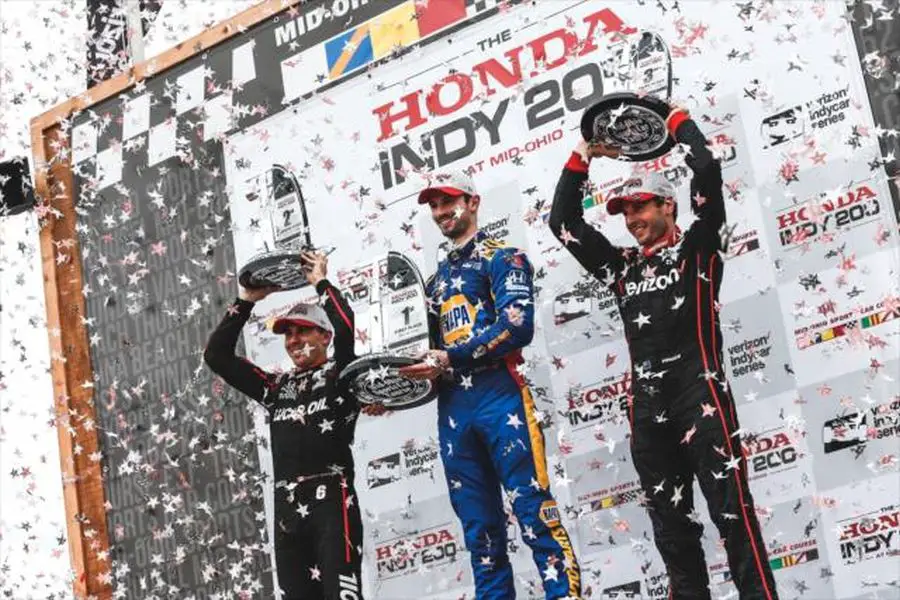 Pit stop strategy gamble makes Alexander Rossi to win at Mid-Ohio