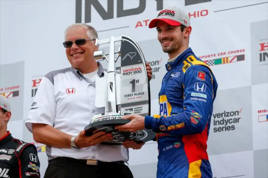 Pit stop strategy gamble makes Alexander Rossi to win at Mid-Ohio