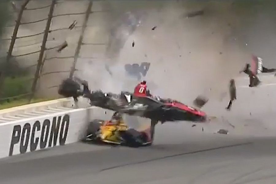 IndyCar Pocono crash