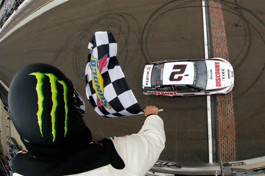 Brad Keselowski wins the Brickyard 400