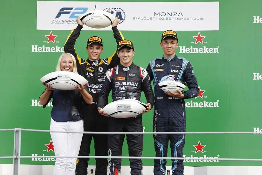 Formula 2 Monza, Feature Race podium