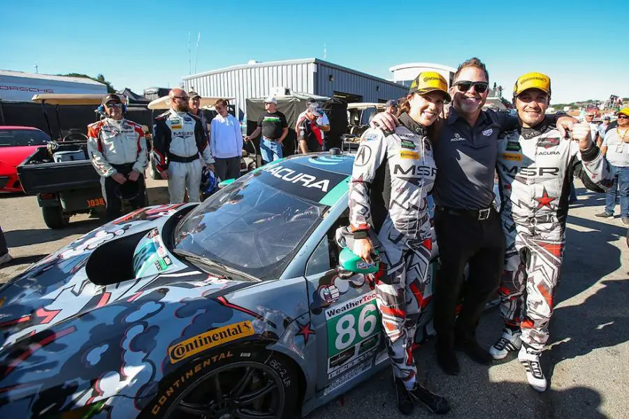 Katherine Legge and Alaro Parente are GTD class winners at Laguna Seca