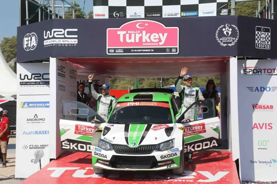 Jan Kopecky and Pavel Dresler (Škoda Motorsport) are WRC2 champions