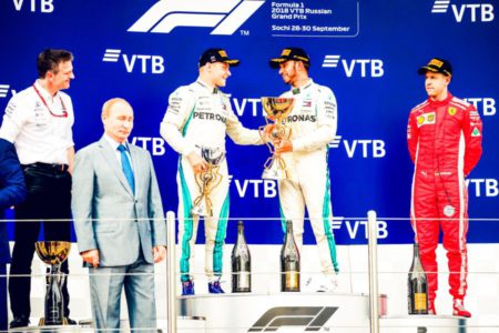 2018 Russian Grand Prix podium