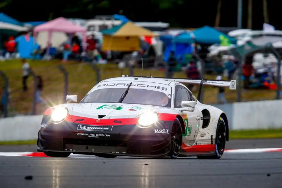 The #92 Porsche RSR of Michael Christensen and Kevin Estre