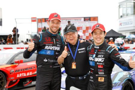 Jenson Button, Kunimitsu Takahashi, Naoki Yamamoto, 2018 Super GT Series champions