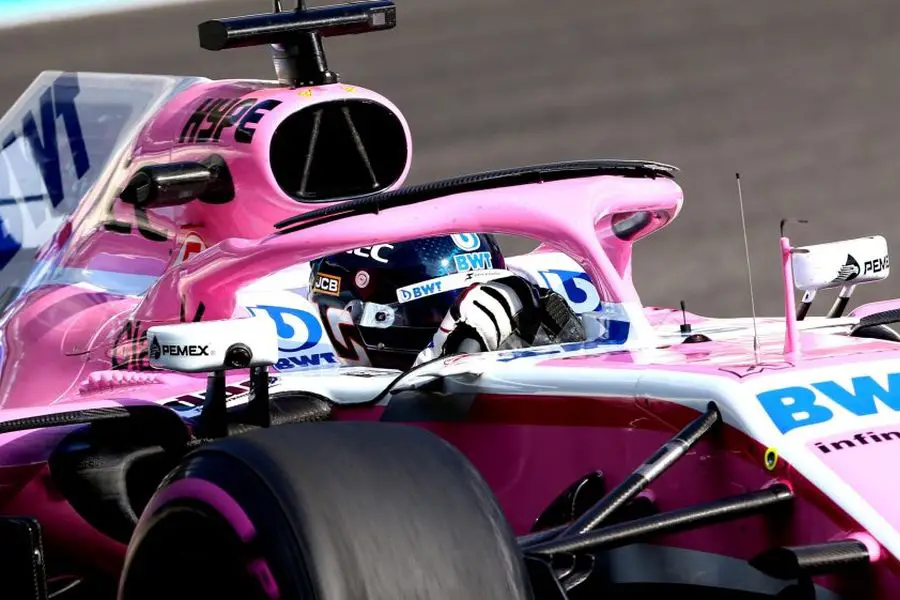 Lance Stroll Racing Point Force India test