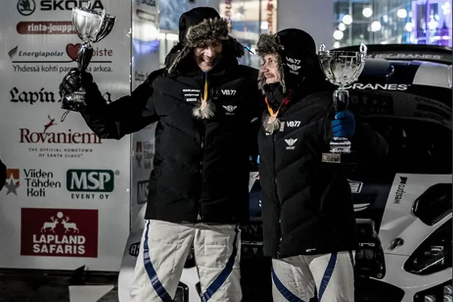 Timo Rautiainen and Valtteri Bottas at Arctic Lapland Rally