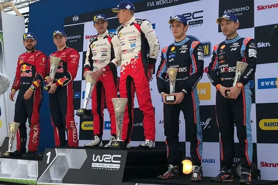 2019 Rally Sweden podium