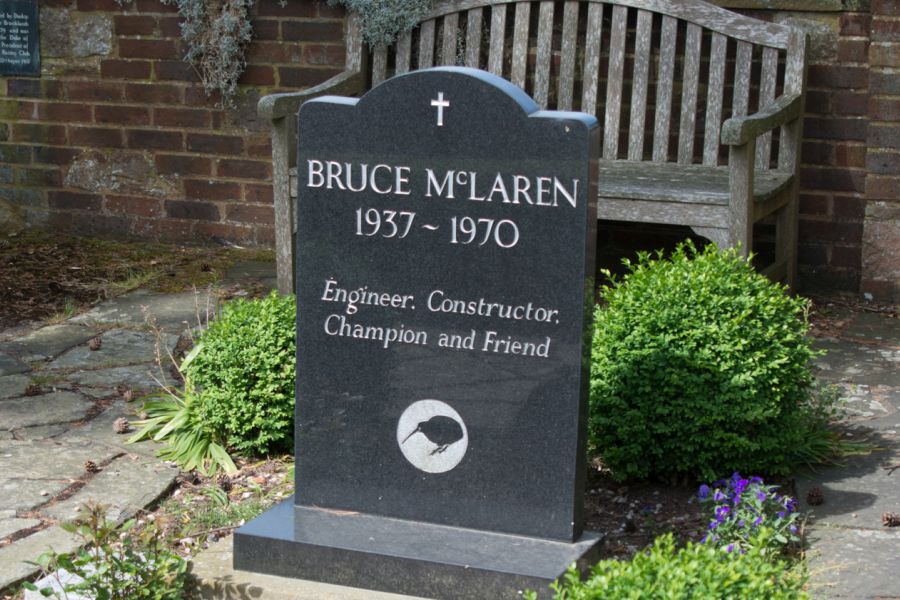 Bruce McLaren 1937 - 1970, memorial garden
