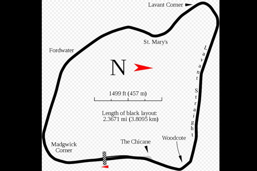 Goodwood Circuit map/track layout