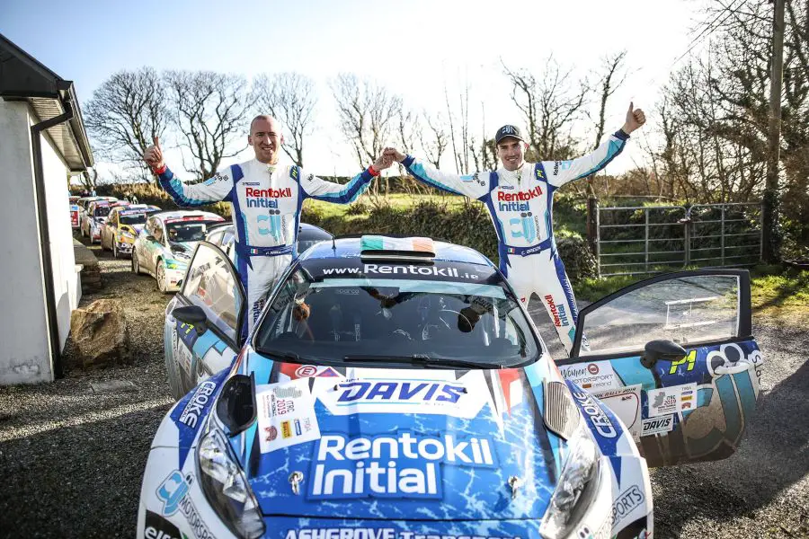 Craig Breen and Paul Nagle at West Cork Rally