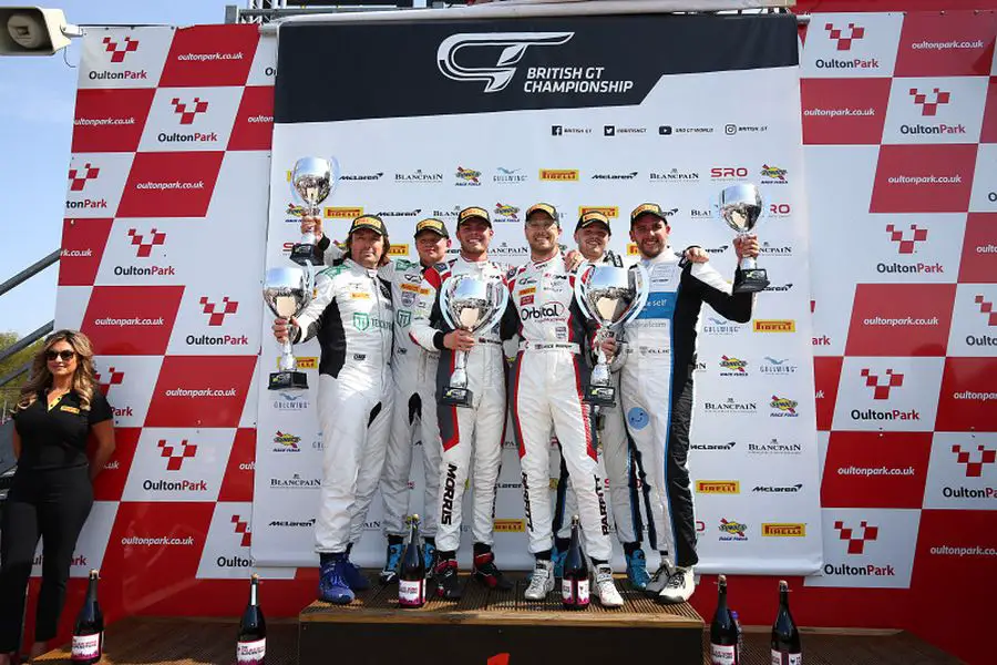 British GT Oulton Park Race 1 podium