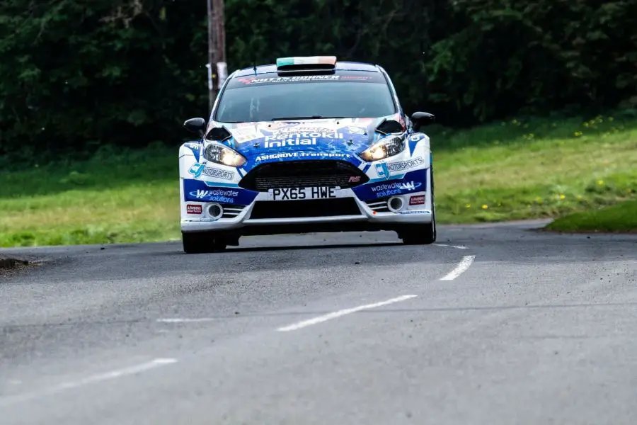 Craig Breen in the #1 Ford Fiesta R5 at Easter Stages Rally