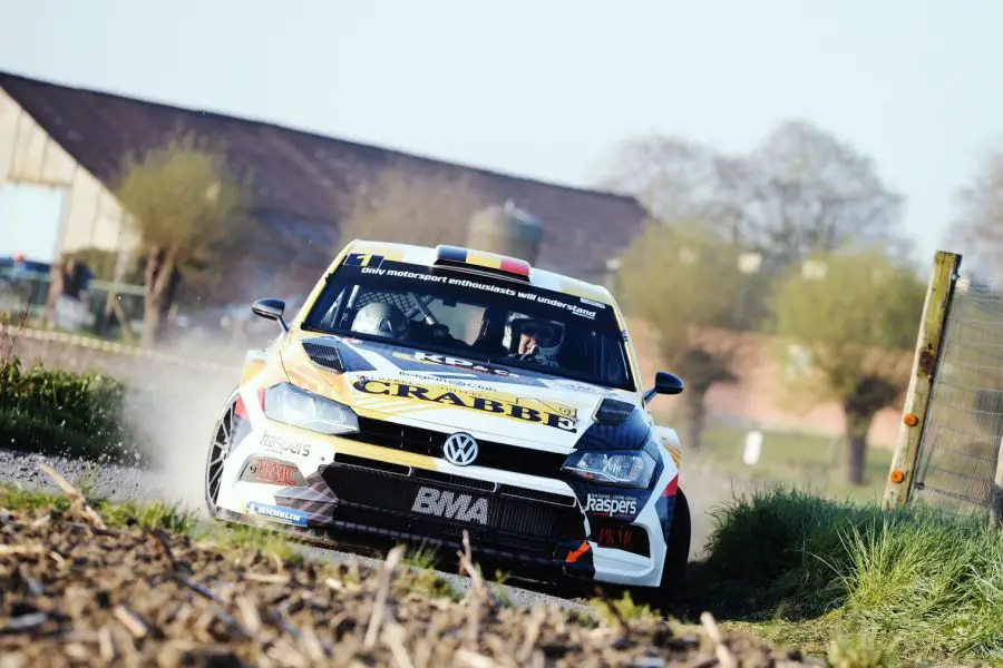 Kris Princen in a Volkswagen Polo GTI R5 at TAC Rally