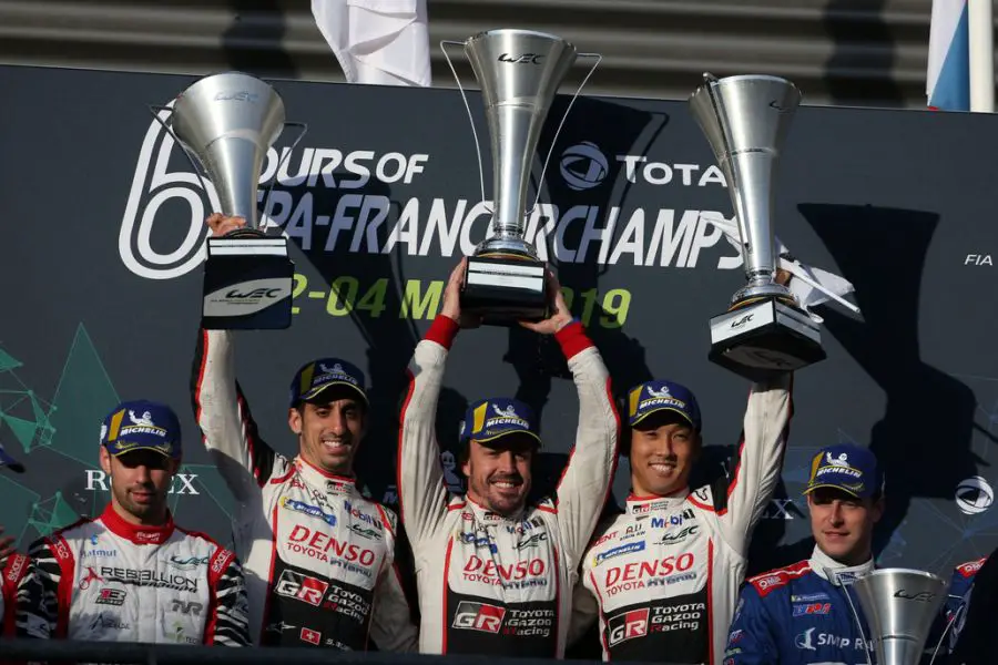 LMP1 class podium at Spa