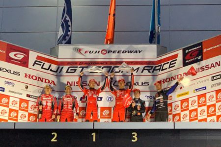 Super GT Fuji 500 km race podium