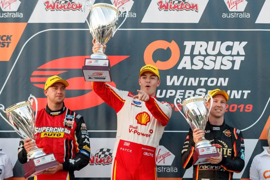 Supercars Winton podium