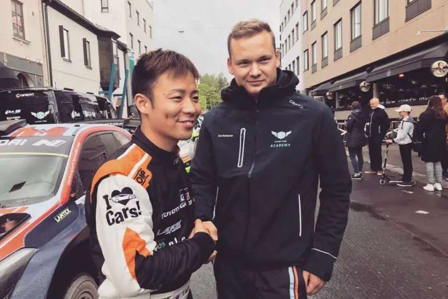 Takamoto Katsuta and Jari Huttunen ta Riihimaki Rally