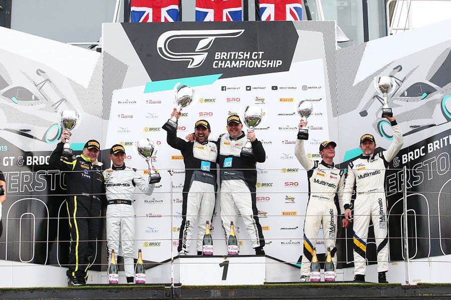 GT4 podium at Silverstone