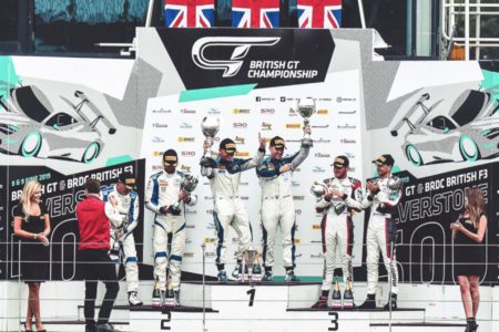 British GT Silverstone 500 podium