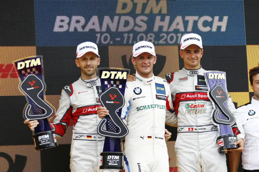 René Rast (GER), AudiMarco Wittmann (GER), BMWNico Müller (SUI), Audi