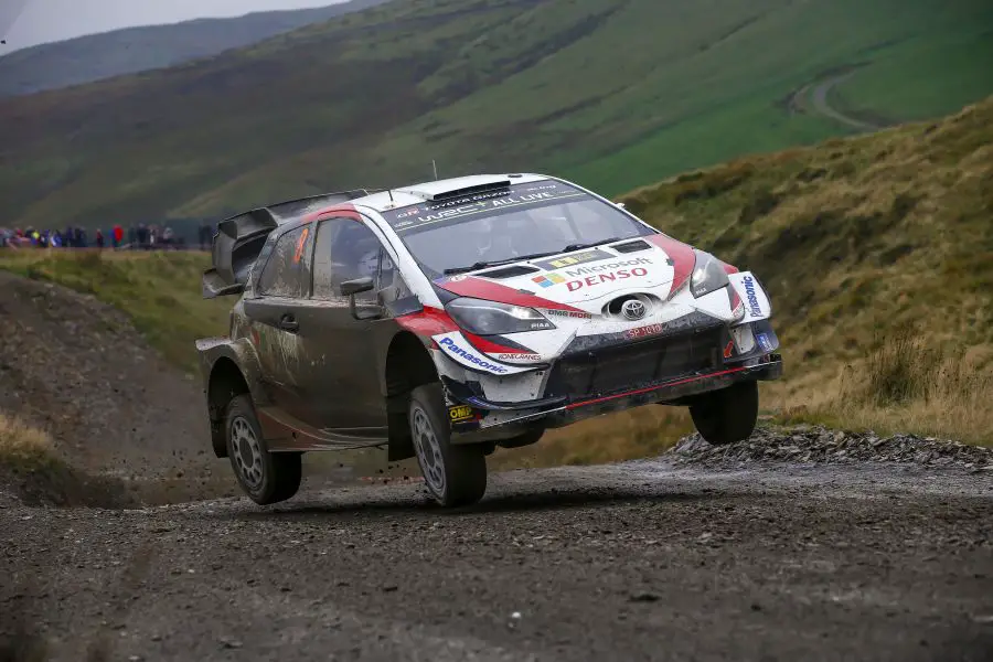 Wales Rally Ott Tanak Toyota jump