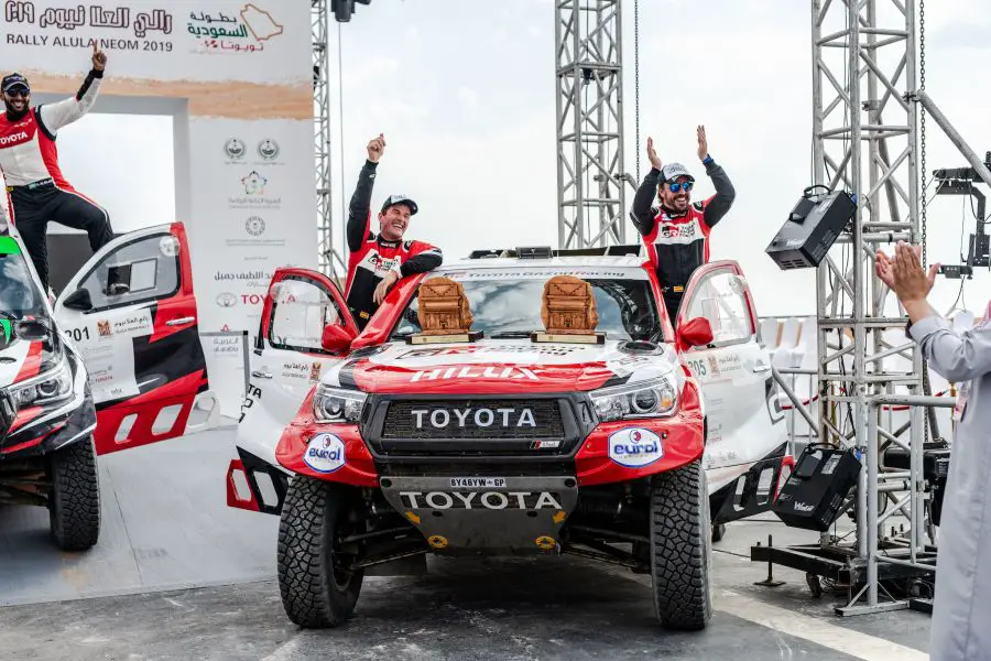 Fernando Alonso and Marc Coma at Al Ula Neom Rally