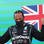 Lewis Hamilton Celebrates his 91st F1 Victory